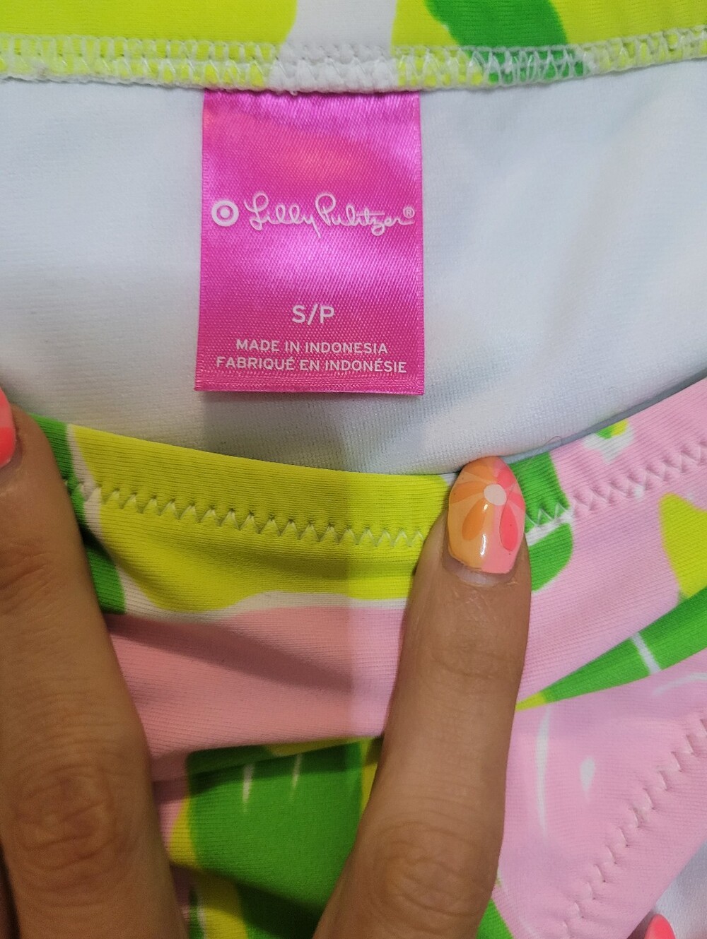 Lilly Pulitzer Pink, Lime & Green Tropical Bandeau Bikini - Picture 2 of 6